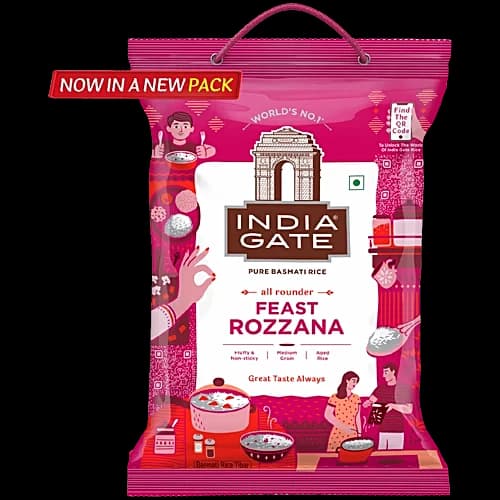 India Gate Basmati Rice Feast Rozzana 5 kg Pouch