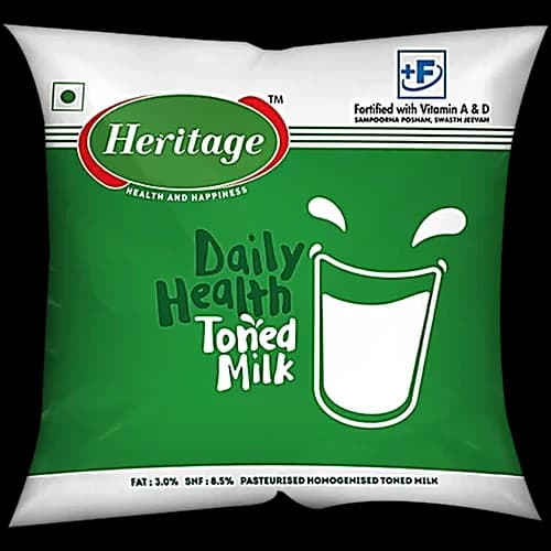 Heritage Daily Health Toned Milk 500 ml Pouch