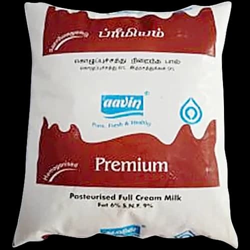 Aavin Pasteurised Full Cream Milk 500 ml Pouch