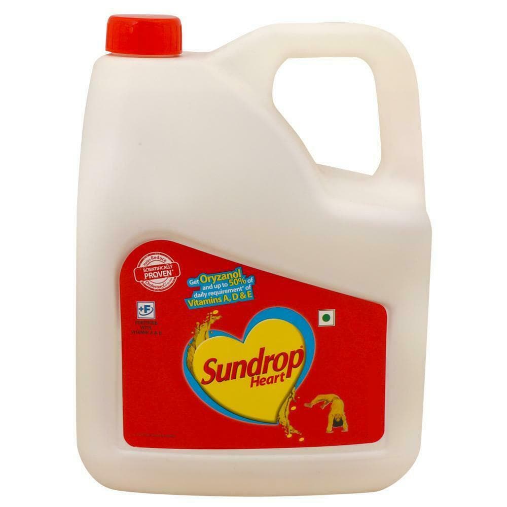 Sundrop Heart Rice Bran Based Blended Oil 4.55 kg
