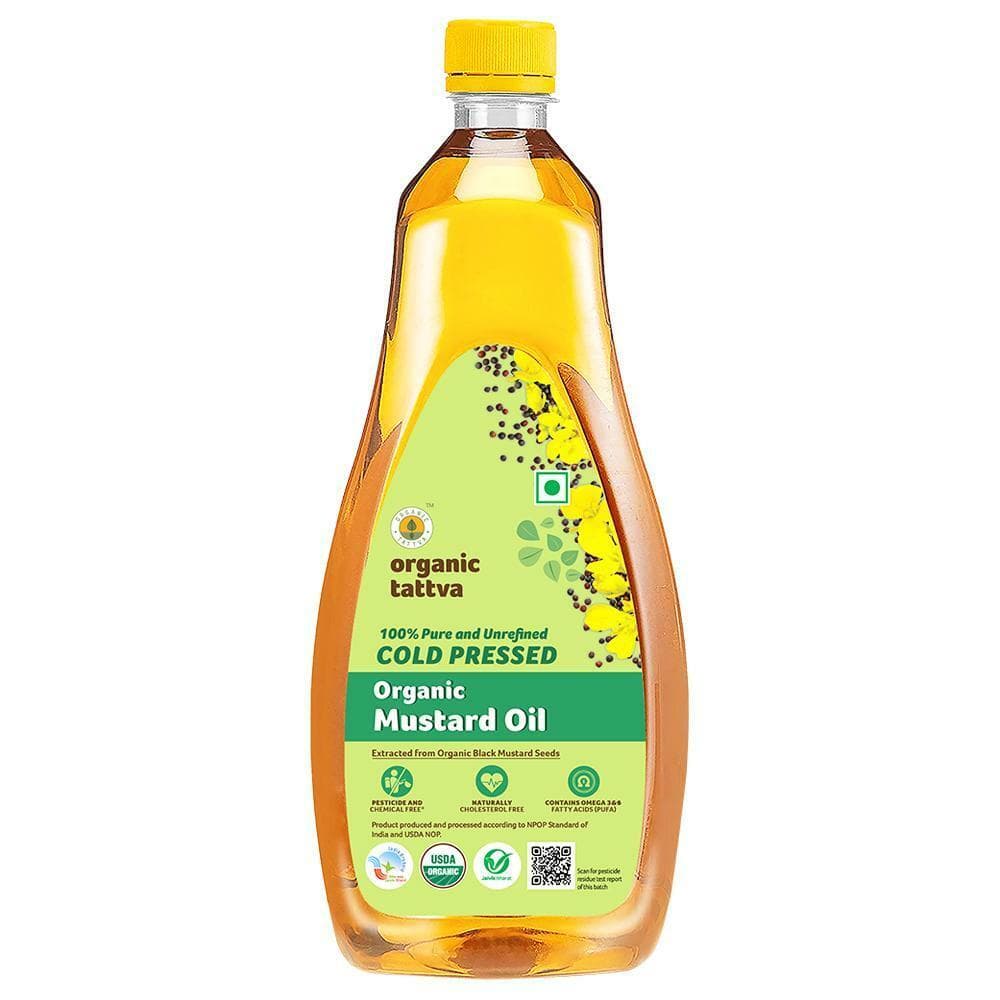 Organic Tattva Pure And Unrefined Cold Pressed Mustard Oil 1 L