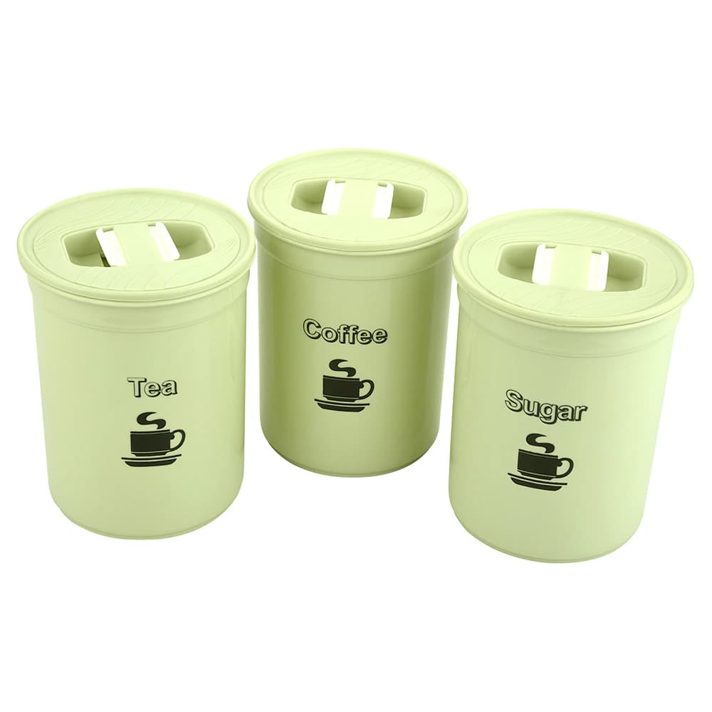 Home One Airseal Green Plastic Container 840 ml (Set of 3)