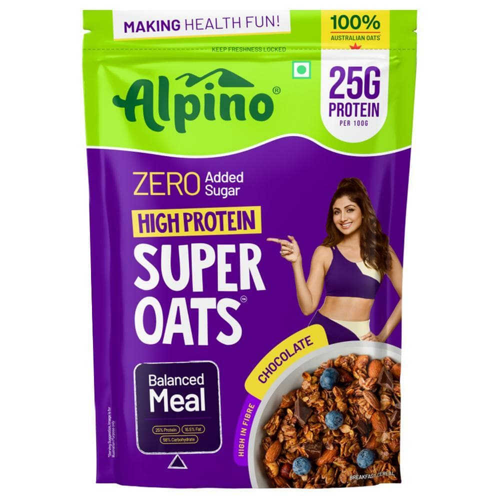 Alpino Zero Added Sugar High Protein Chocolate Super Oats 400 g