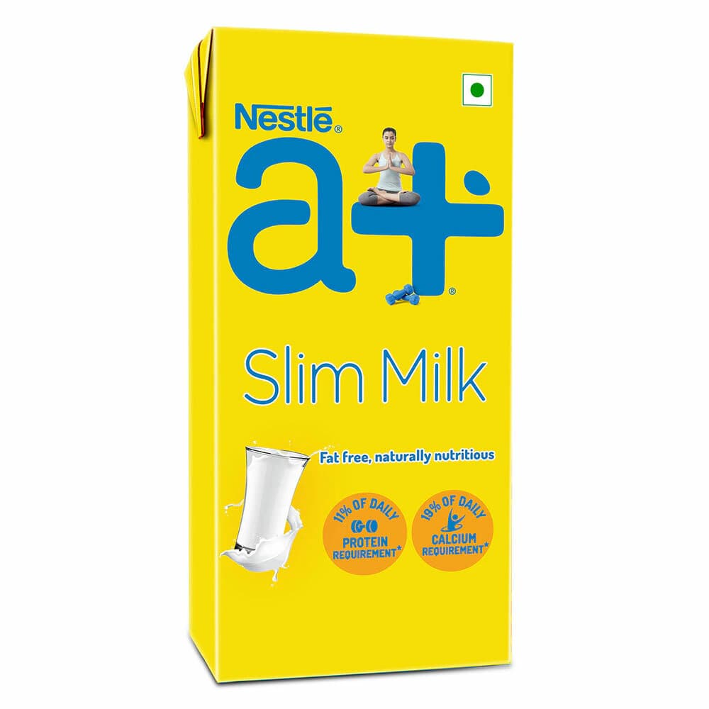 Nestle A+ Slim Skimmed Milk 1 L (Tetra Pak)