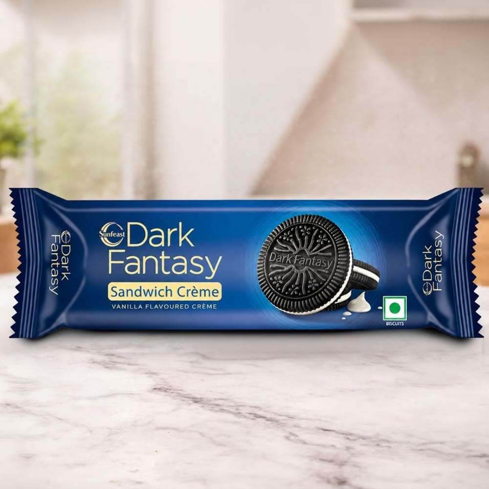 Sunfeast Dark Fantasy Vanilla Sandwich Cream Biscuit 79 g