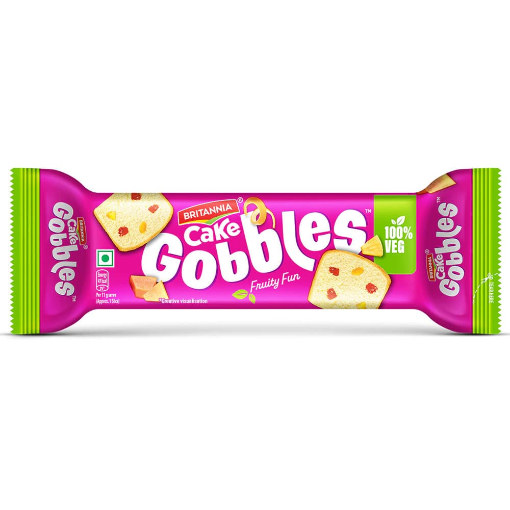 Britannia Gobbles Fruity Fun Cake 55 g