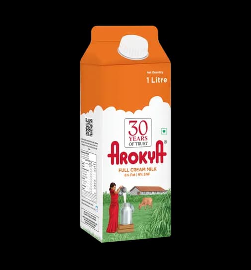 Arokya Full cream Milk Gable Top 1000 ml