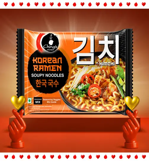 Ching’s Kimchi Korean Ramen | Tangy & Spicy Soupy Noodles 112 g