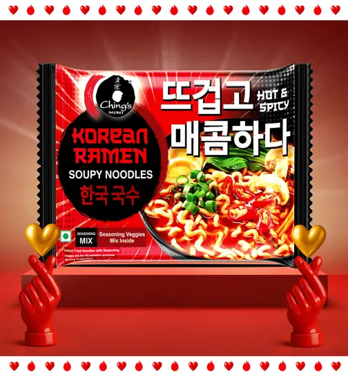 Ching’s Hot & Spicy Korean Ramen | Fiery Soupy Noodles 112 g