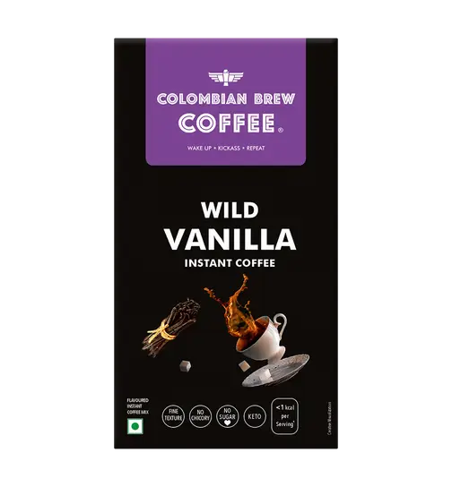 Colombian Brew Coffee Vanilla Instant Coffee No Sugar Vegan 40 g x 2