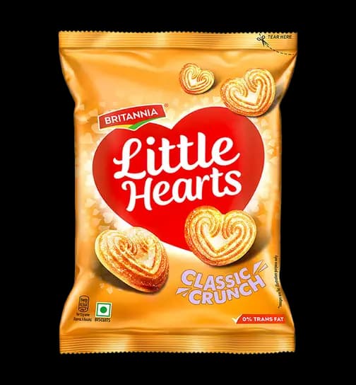 Britannia Little Hearts Classic Crunch 79 g x 4