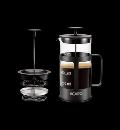 AGARO Delite French Press Coffee and Tea Maker (600ml, 4 Level Filtration) 1 unit