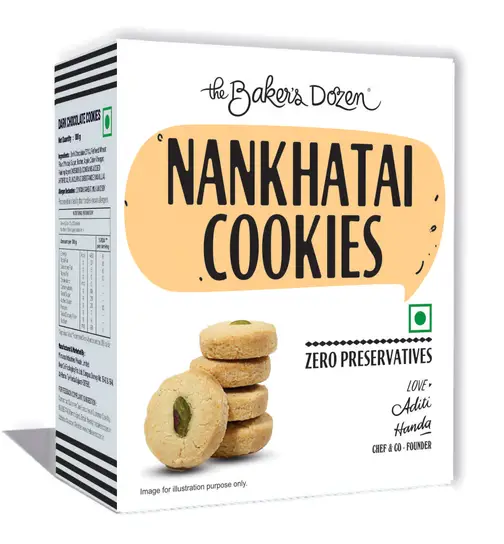 The Baker's Dozen Nankhatai Cookies, 24% Pure Ghee 105 g x 2