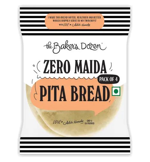 The Baker's Dozen Zero Maida Pita Bread, Zero Preservative 100 g x 2