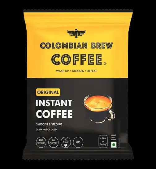 Colombian Brew Coffee Pure Instant Coffee Strong 45 g x 2