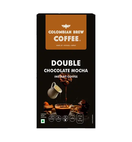 Colombian Brew Coffee Double Chocolate Mocha Instant Coffee No Sugar Vegan 50 g