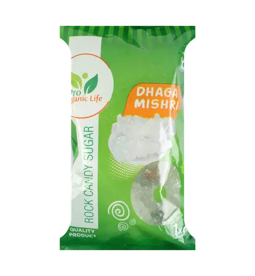 PRO ORGANIC LIFE Dhaga Organic Mishri (Rock Candy Sugar) 1 kg