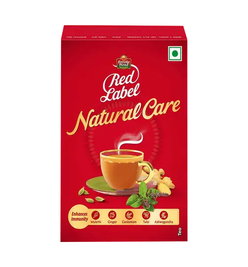 Red Label Natural Care Tea, with 5 Ayurvedic Ingredients 100 g