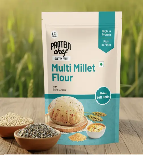 Lo Foods Millet Gluten Free Atta (Bajra, Jowar, Ragi Flour)聽聽聽 1 kg