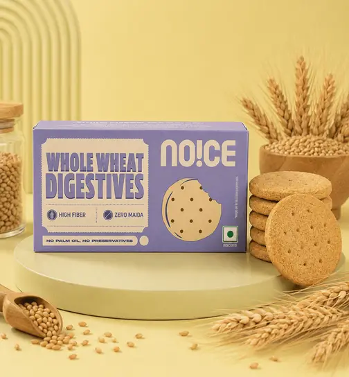 NOICE Whole Wheat Digestives Biscuit (High Fiber, No Maida) 200 g