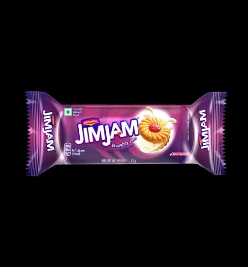 Britannia Jim Jam Biscuits-The OG biscuit with Vanilla Creme & Jammy Center 92 g