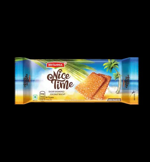 Britannia Nice Time Sugar Showered Coconut Biscuits 138 g x 4