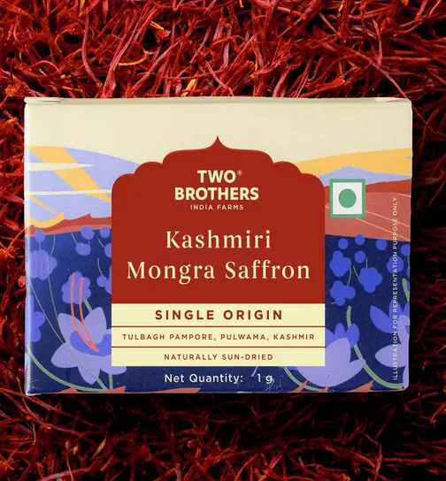 Two Brothers India Farms Kashmiri Mongra Saffron, Single Origin 1 g