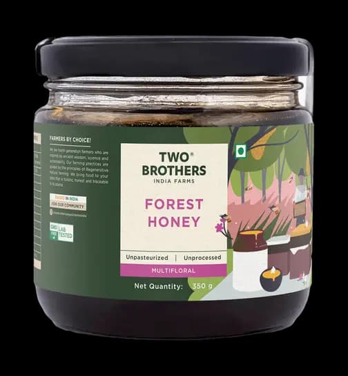 Two Brothers India Farms Multifloral Natural Wild Forest Honey 350 g