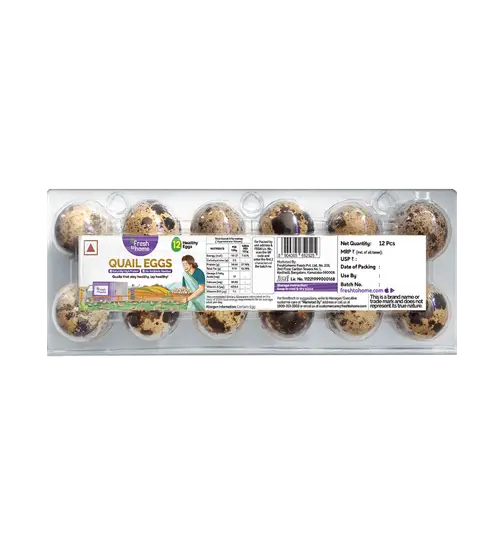 Freshtohome Quail Eggs 12 Pieces