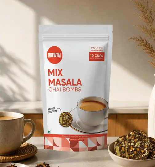 Brewtal Mix Masala Chai Bombs 10 Pieces 34 g