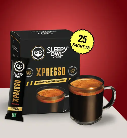Sleepy Owl 25 Sachets of Xpresso Intense Java Instant Coffee - Travel Pack 50 g