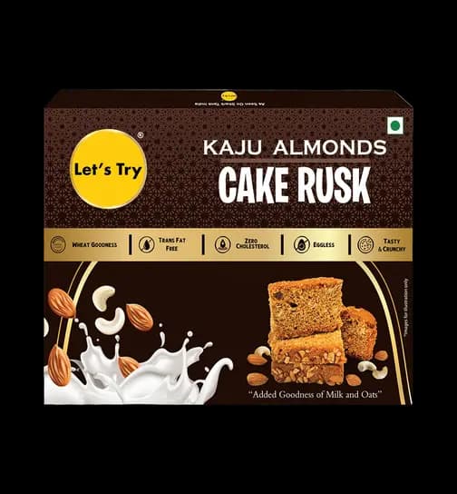 Let's Try Almond Kaju Cake Rusk 200 g