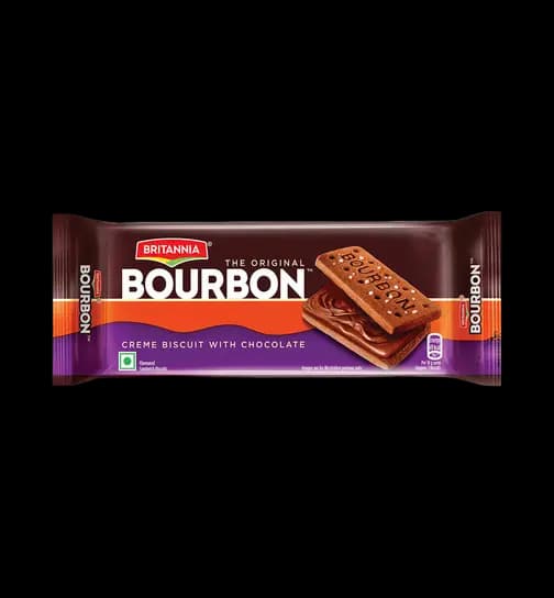 Britannia The Original Bourbon - Creme Biscuit with Chocolate | Chocolatey Indulgence in Every Layer 150 g