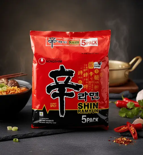 Nongshim Shin Ramyun Soup Noodles Soup (5 in 1) 600 g