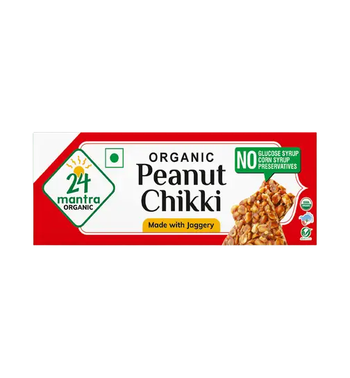 24 Mantra Organic Peanut Chikki Pack Of 10 160 g