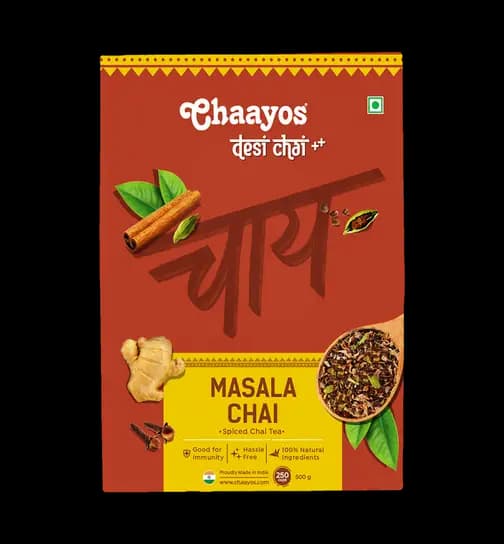 Chaayos Desi Masala Tea - Premium Chai Patti with 100% Natural Spices 500 g