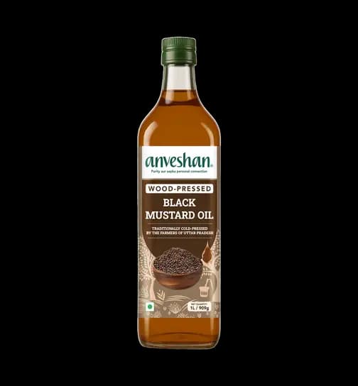 Anveshan Black Mustard Oil (Wood Pressed) 1 ltr x 2
