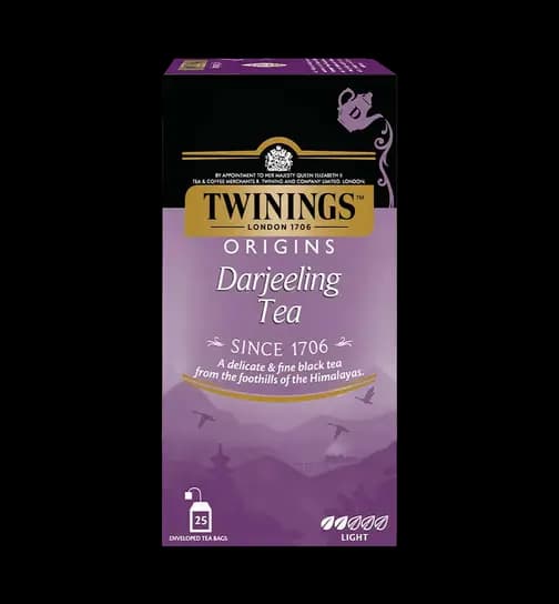 TWININGS Darjeeling Premium Black Tea 25 Teabags 50 g