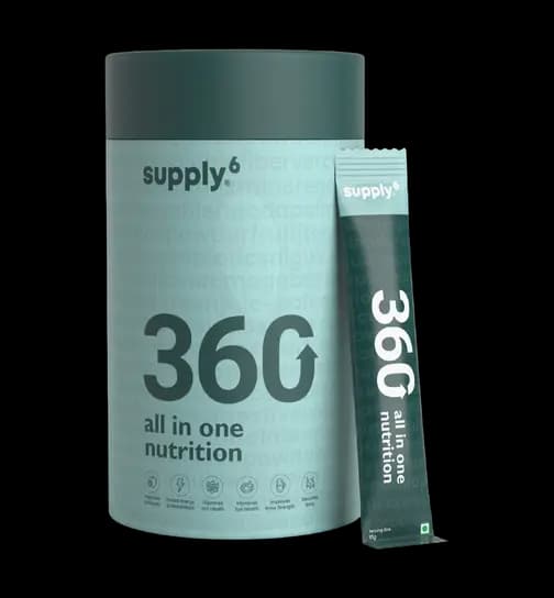 Supply6 360 | Daily Essential Vitamins & Minerals for Men & Women | Probiotic | Better Gut Health 150 g