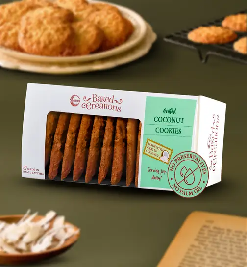 Grated Coconut Cookies by Sunfeast Baked Creations 162 g