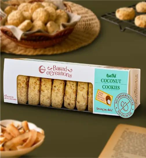 Roasted Coconut Cookies by Sunfeast Baked Creations 180 g