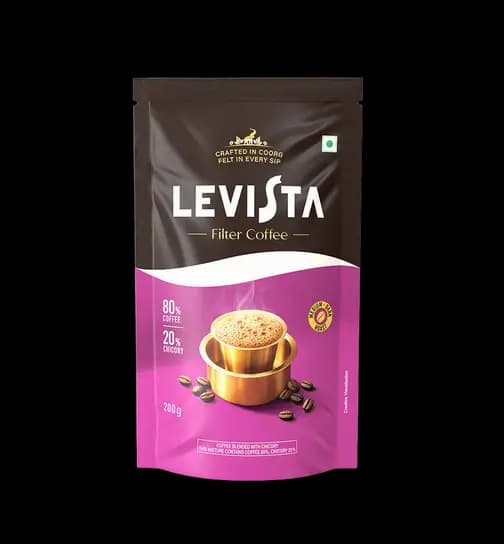 Levista Roast & Ground Filter Coffee Chicory Mix 80:20 Pouch 200 g