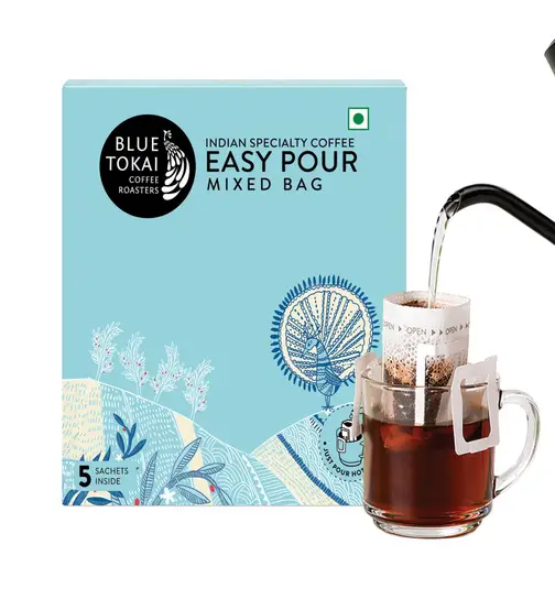 Blue Tokai Mixed Coffee Brew Bags (Light to Dark Roast) 55 g x 2