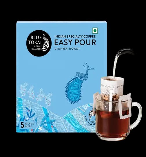 Blue Tokai Vienna Easy Pour Coffee Brew Bags (Dark Roast) 55 g x 2