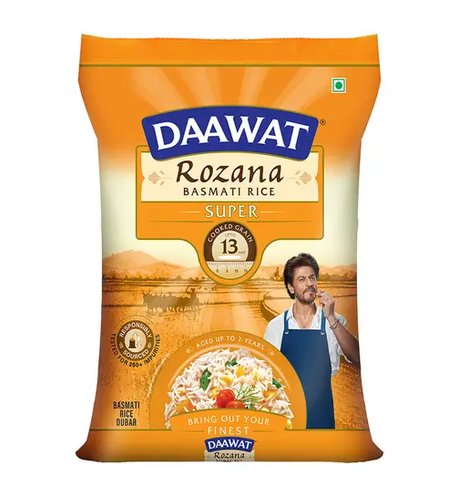 Daawat Rozana Super Basmati rice(Medium Grain) 10 kg