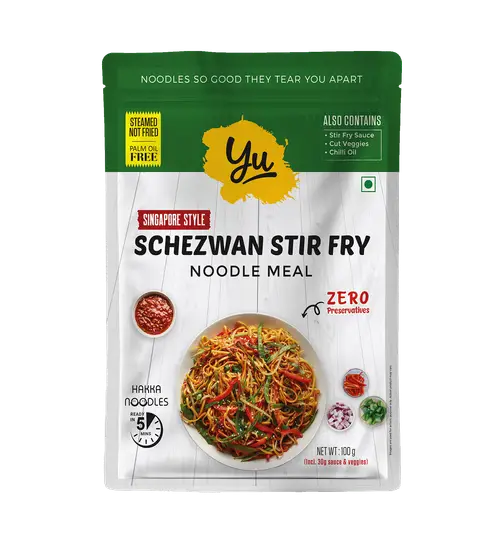 Yu Instant Schezwan Noodles (Hakka + Sauce + Veggies) 100 g