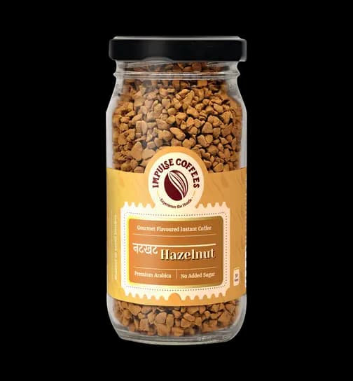 Impulse Coffees Nutkhat Hazelnut Flavored Instant Coffee Powder 50 g