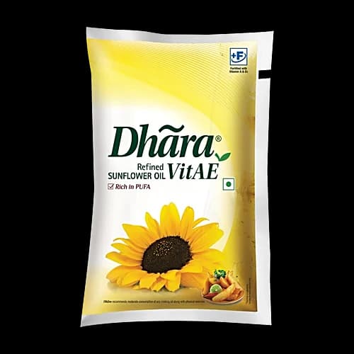 Dhara Refined Sunflower Oil 1 l Pouch