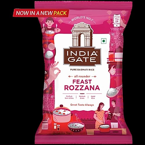 India Gate Basmati Rice Feast Rozzana 1 kg Pouch
