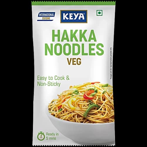 Keya Hakka Noodle Veg Refined Wheat Flour Easy To Cook Non Sticky 100 Veg 150 g Pouch
